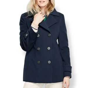 Lands' End Navy Pea Coat